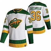 Minnesota Wild 36 Mats Zuccarello White Adidas 2020-21 Reverse Retro Alternate Jersey Dzhi,baseball caps,new era cap wholesale,wholesale hats